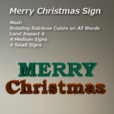 Merry Christmas Sign Med