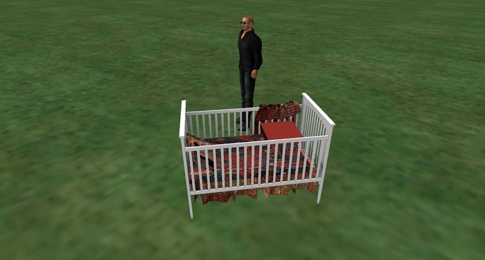 Gorby's Amazing Magickal Flying Crib (White) fly flight, flying, aircraft swoop & hover, wheel and bank turns