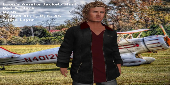 Loon's Aviator Jacket/Shirt(Red/Black) 