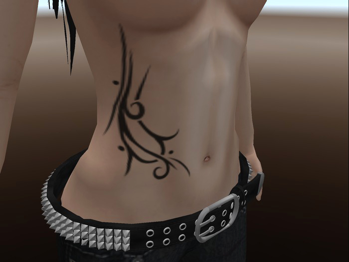 -Tintable- Tribal Girly Tummy Tattoo Free Freebie Gift