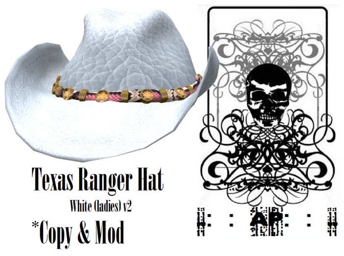 ..::AP::.. White Texas Ranger Hat (ladies) v2