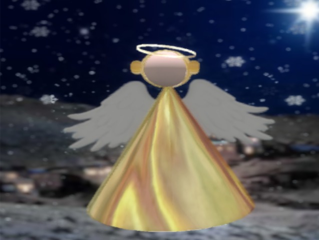 !SS BLACK ANGEL TREE/TABLE TOPPER ..MOD