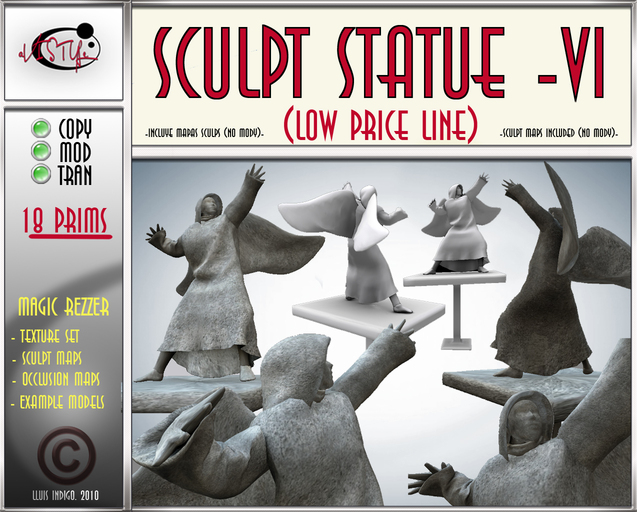Angel Sculpt Statue 6(box) by **aVISTYLe** (Low Price Line) - for FULL PERM !!+ TEXTURES
