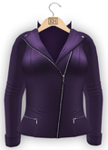 !Rebel Hope - Sherry Mesh Leather Jacket Purple