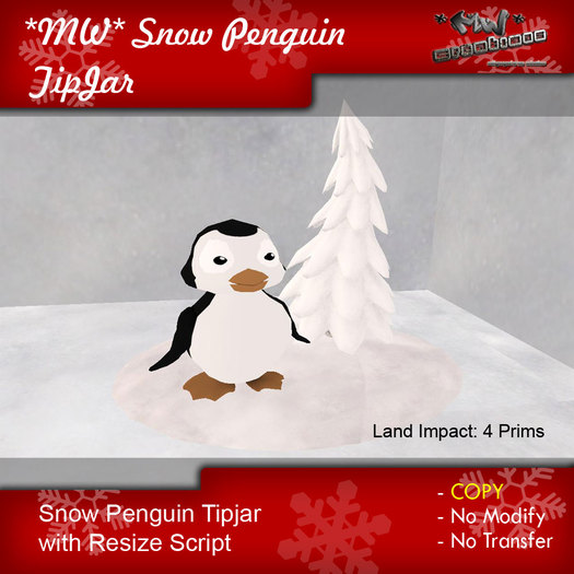 [PROMO] *MW* Snow Penguin TipJar