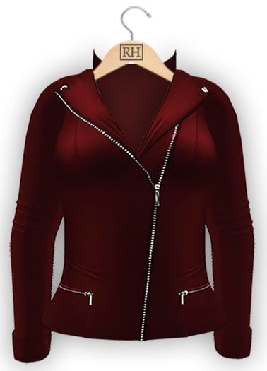 !Rebel Hope - Sherry Mesh Leather Jacket Ruby