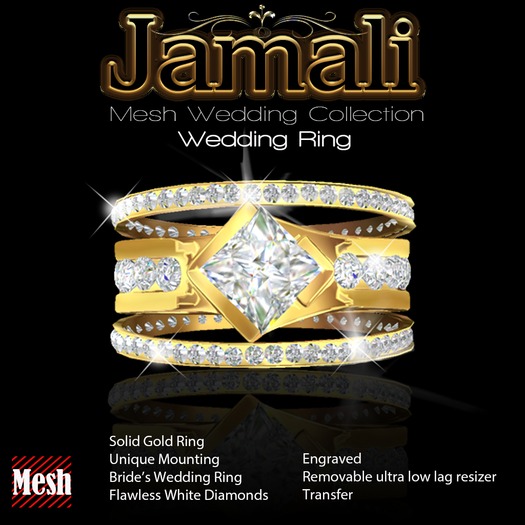 Exquisite Jamali Gold Wedding Ring