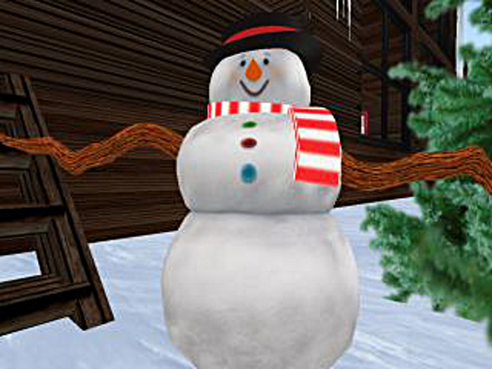 3D SNOWMAN (not a picture)