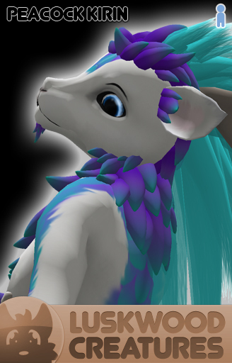Luskwood Peacock Kirin Avatar - Male - Complete Furry Avatar