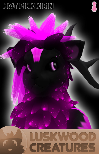 Luskwood Hot Pink Kirin Avatar - Female - Complete Furry Avatar