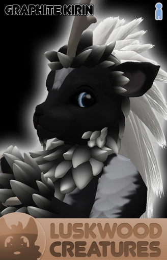Luskwood Graphite Kirin Avatar - Male - Complete Furry Avatar