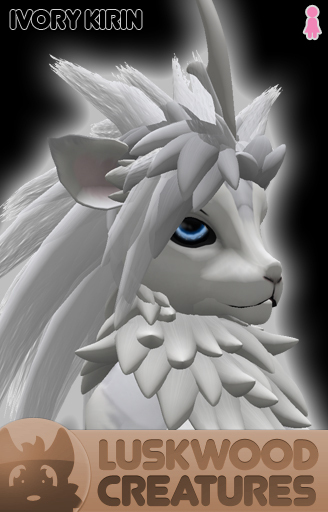 Luskwood Ivory Kirin Avatar - Female - Complete Furry Avatar