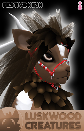 Luskwood Festive Kirin Avatar - Female - Complete Furry Avatar