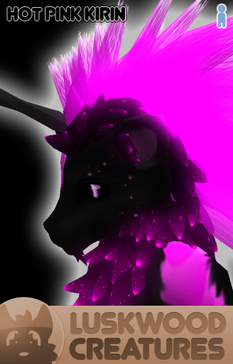 Luskwood Hot Pink Kirin Avatar - Male - Complete Furry Avatar
