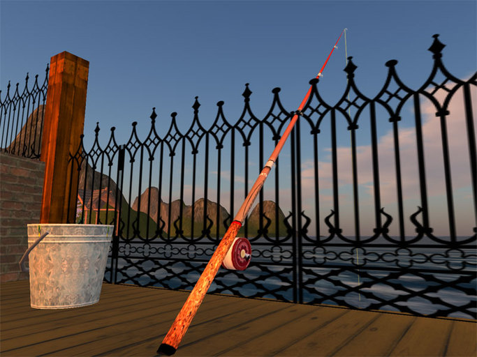 Fishing Pole :: 'Wear' it or set it out on your dock or boat to fish the lazy way.
