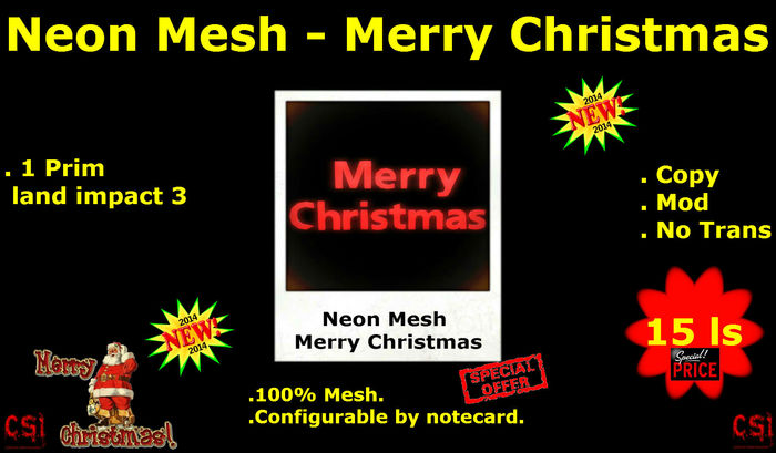 Neon Mesh - Merry Christmas (box)