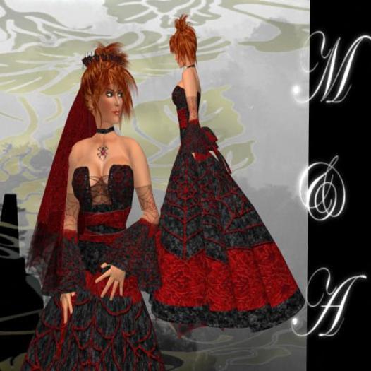 Goth Bride Web Red M&A Design
