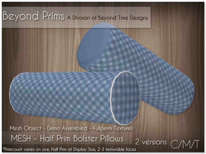 Beyond Prims - MESH - Bolster Pillow