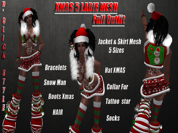 "n'Click Style" Xmas 5 Ladie mesh