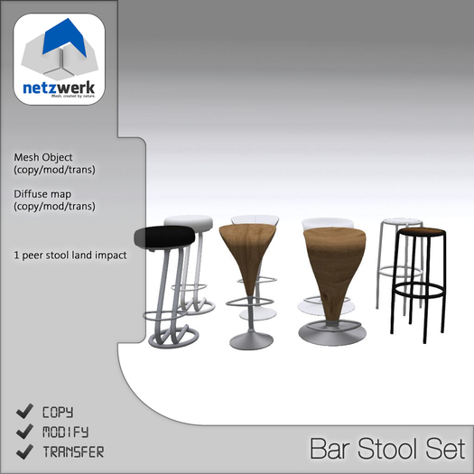 netzwerk - Bar Stool Set (boxed)