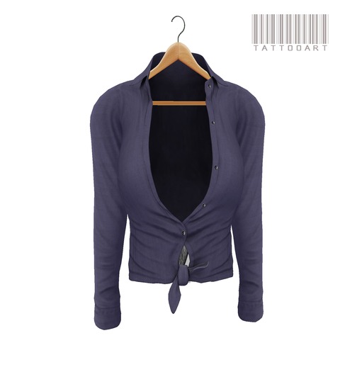 ::TATTOOART::MESH FRONT TIED TOP PLAID REF0011