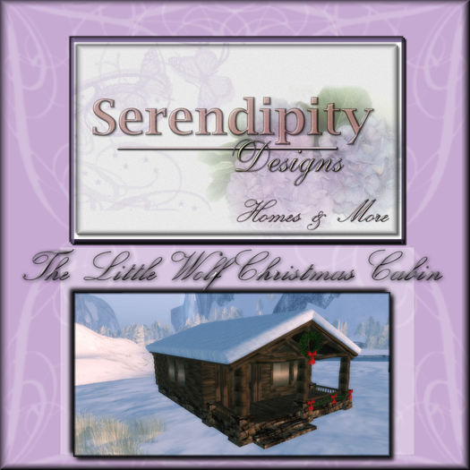Serendipity Designs - Little Wolf Christmas Cabin (rezz faux)