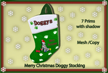 Merry Christmas  Mesh Doggy Stocking