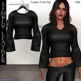 DE Designs - Simply Leather - Crop Top - Black