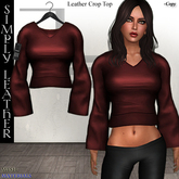 DE Designs - Simply Leather - Crop Top - Red