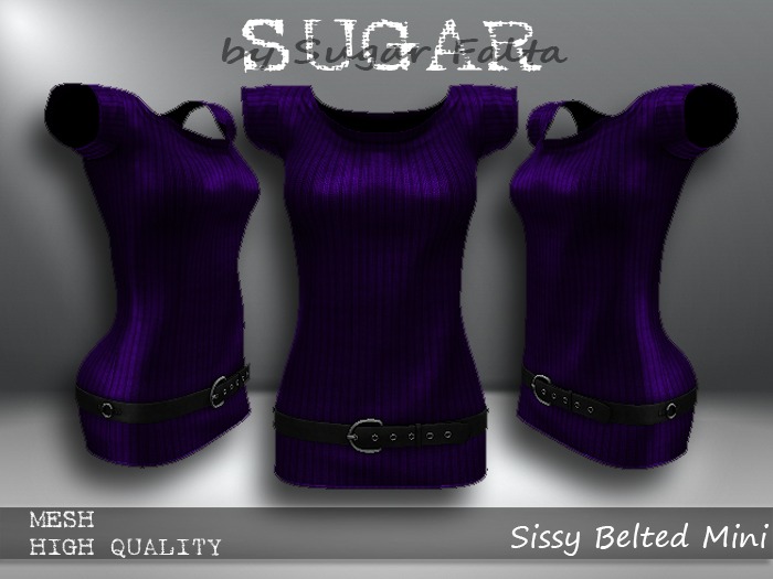 SUGAR Sissy Belted Mini - PURPLE