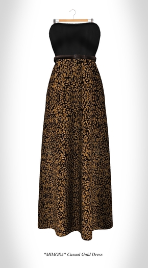 *MIMOSA* Casual Gold Dress