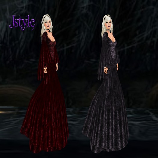 2 DRESS-LILA-RED DARK  QUEEN-