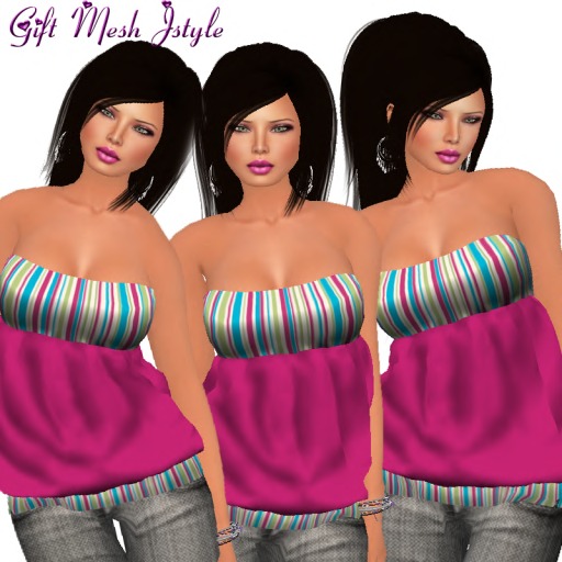 GIFT TOP MESH+JEANS+JEWELS+SKIN+SHAPE