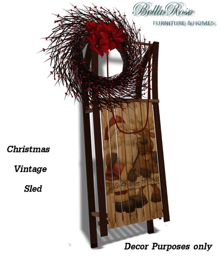 Bellarose Christmas Vintage Sled