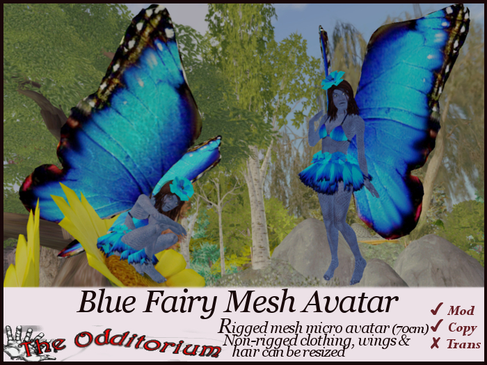 Odd Blue Fairy Mesh Avatar