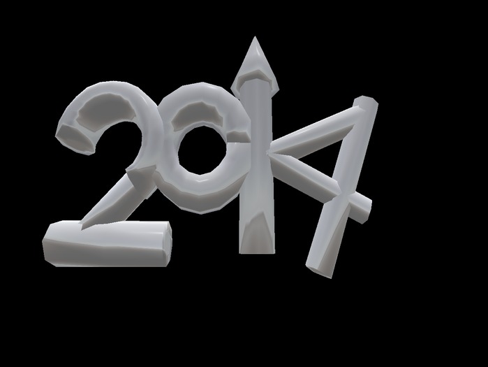  2014 NEW YEARS SCULPTED NUMBERS UV MAP