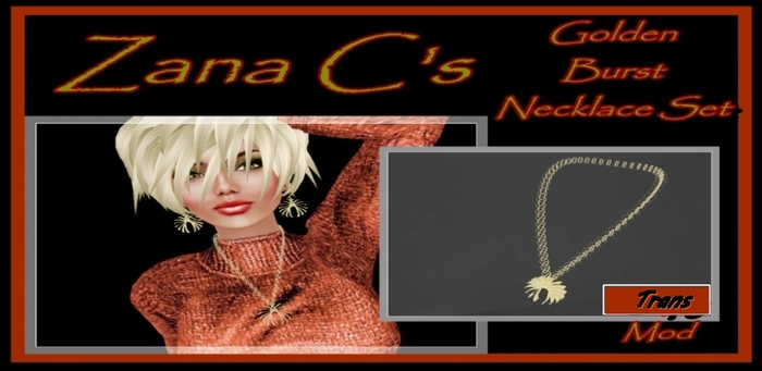 Golden Burst Necklace SetBOXED