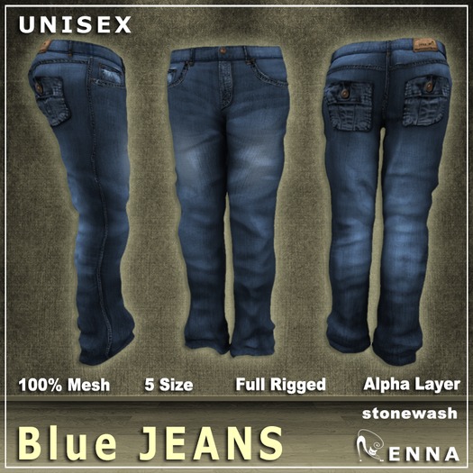 :ENNA: MESH VINTAGE JEANS - dirty black