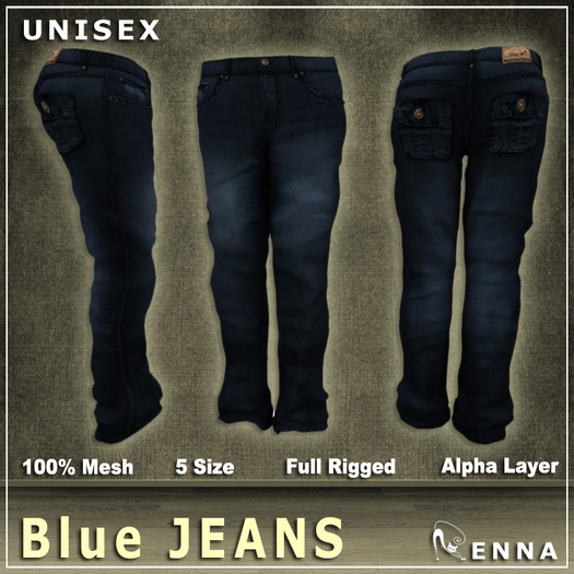 :ENNA: MESH VINTAGE JEANS - dirty blue