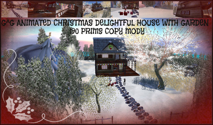 G^G ANIMATED CHRISTMAS DELIGHTFUL HOUSE WITH GARDEN