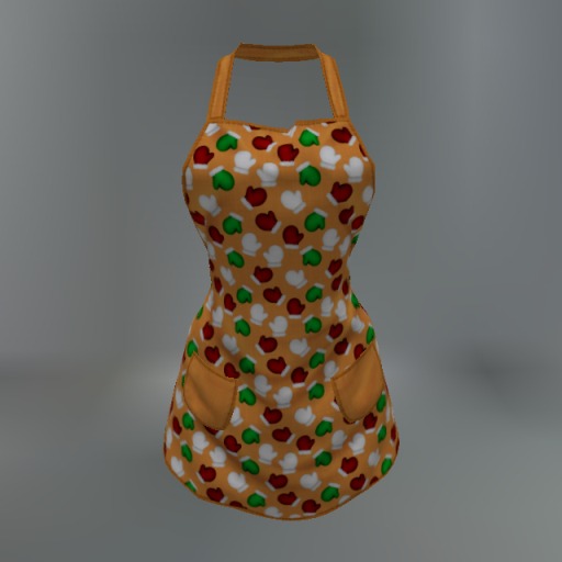 Orange Winter Mittens Mesh Apron