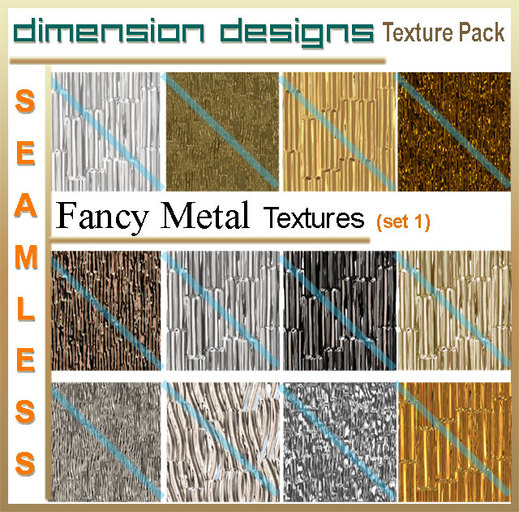 Dimension Designs Seamless Fancy Metal Textures (SET 1)