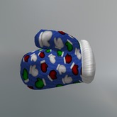 Blue Winter Mittens Mesh Oven Mitts