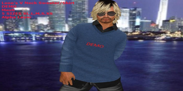 Loon's V Neck Sweater/Shirt(Demo) 