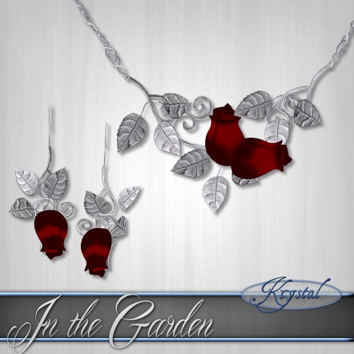 ::: Krystal ::: In the Garden - Jewelry Set - Silver