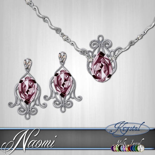 ::: Krystal ::: Naomi - Jewelry Set - Silver (MultiJewel)