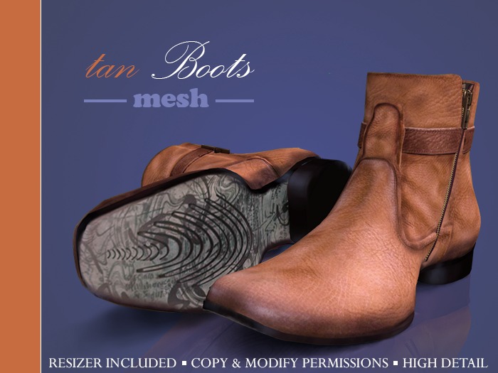 Tan Boots Mesh