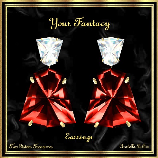 TST -YOUR FANTACY RUBY DIAMOND EARRINGS YG.