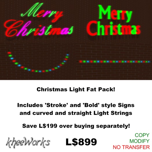 kheeWorks Xmas Light Fat Pack