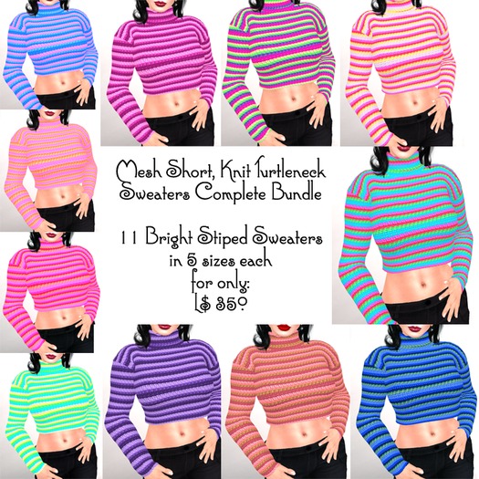 Mesh Short Turtleneck Sweater DEMO